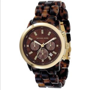 Michael Kors Oversized Tortoise Wrist Watch